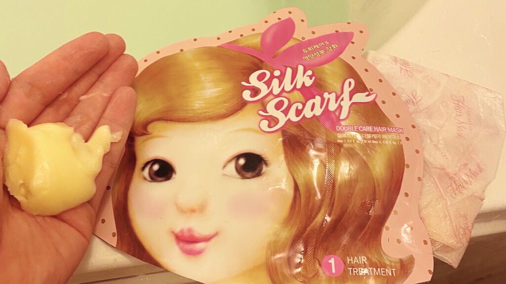 シルクスカーフダブルヘアマスク/ETUDE/ヘアマスク・ヘアパックを使ったクチコミ（2枚目）
