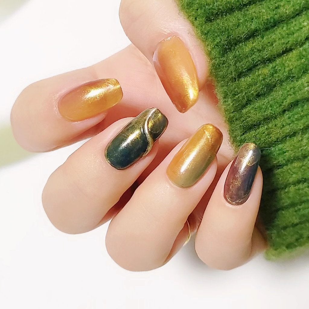 セミキュアジェルネイル(ハンド)/ohora/ネイルシールを使ったクチコミ(5枚目)