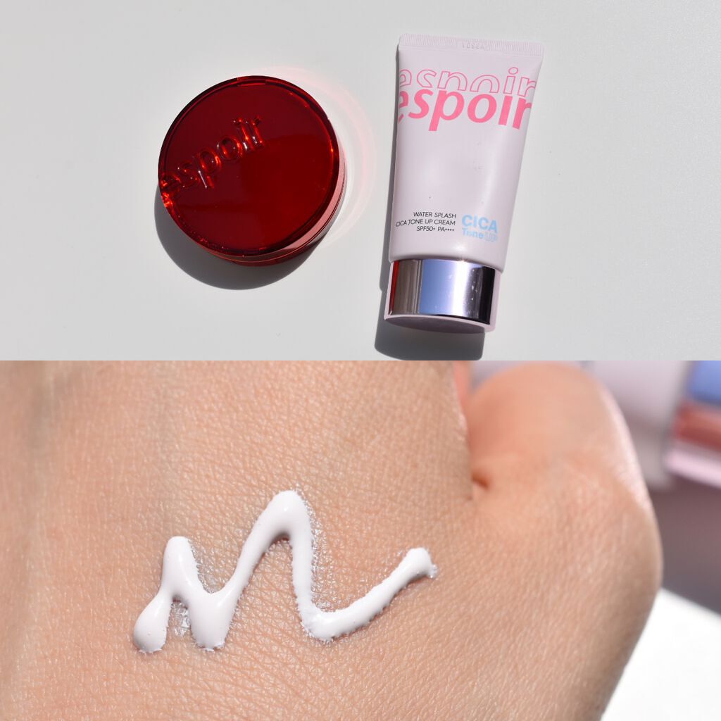 ウォータースプラッシュシカトーンアップクリーム/espoir/化粧下地を使ったクチコミ(7枚目)