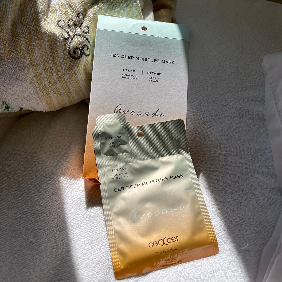 ディープモイスチャー マスク　(ケアクリーム付き)/cerXcer/シートマスク・パックを使ったクチコミ（1枚目）
