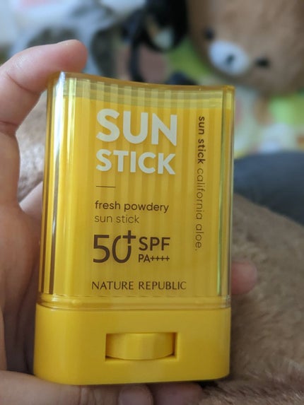 パウダリーUVアロエスティック SPF50+/PA++++/ネイチャーリパブリック/日焼け止めスティックを使ったクチコミ(1枚目)