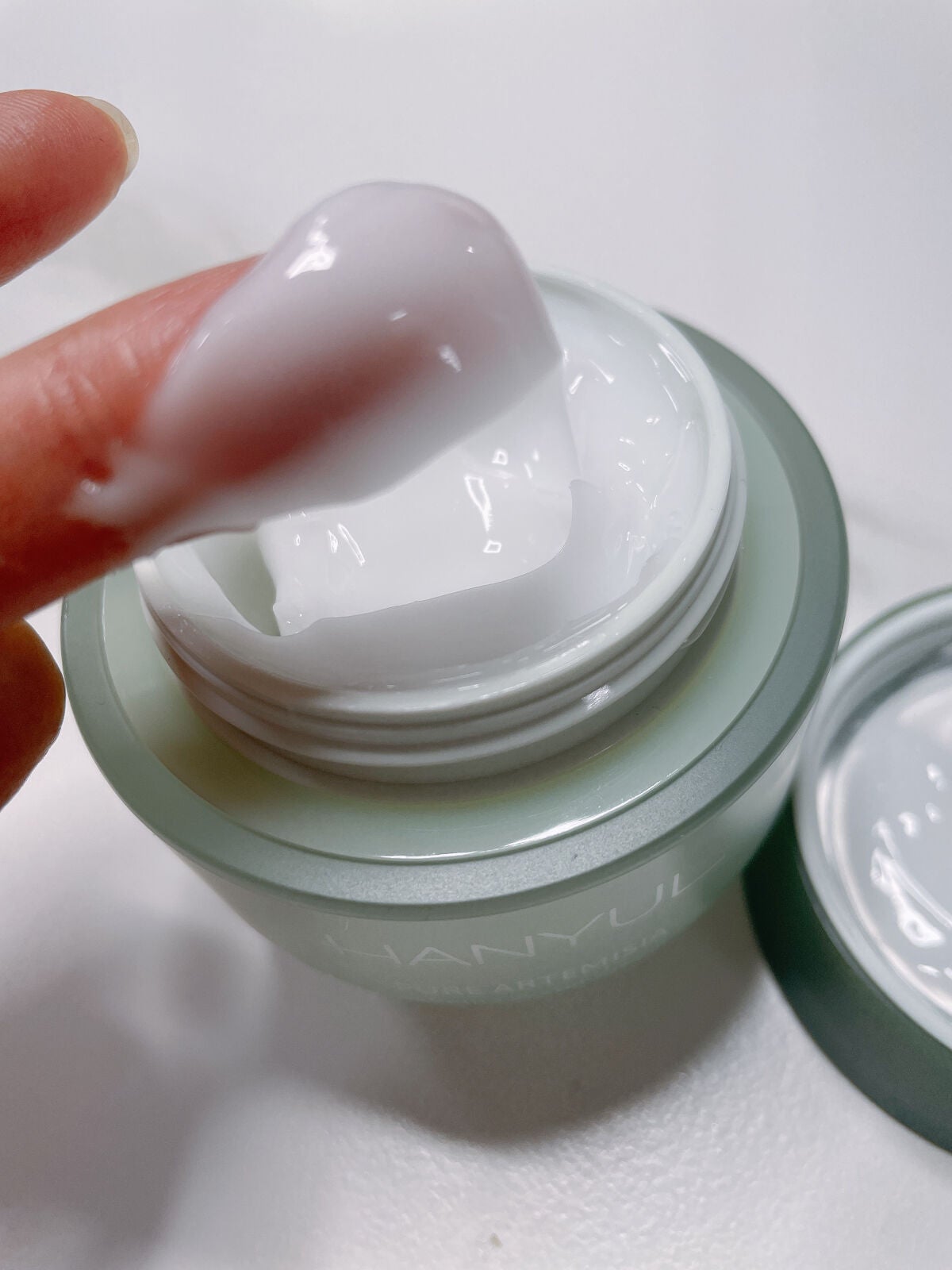 ピュアアルテミシア カーミングウォータークリーム/HANYUL(ハンユル)/フェイスクリームを使ったクチコミ(2枚目)