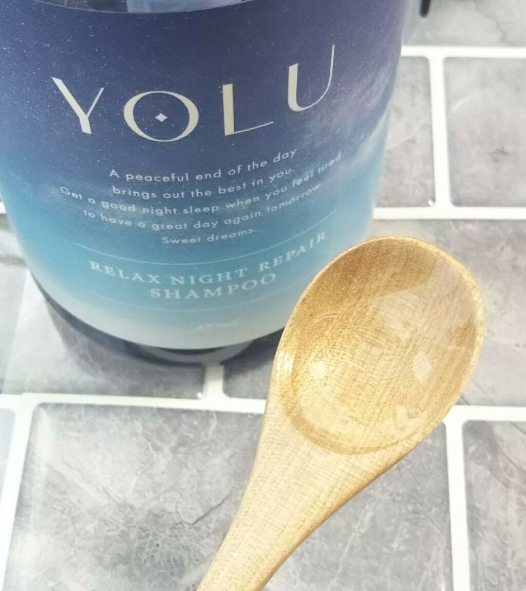 リラックスナイトリペア シャンプー／トリートメント/YOLU/市販シャンプーを使ったクチコミ（2枚目）