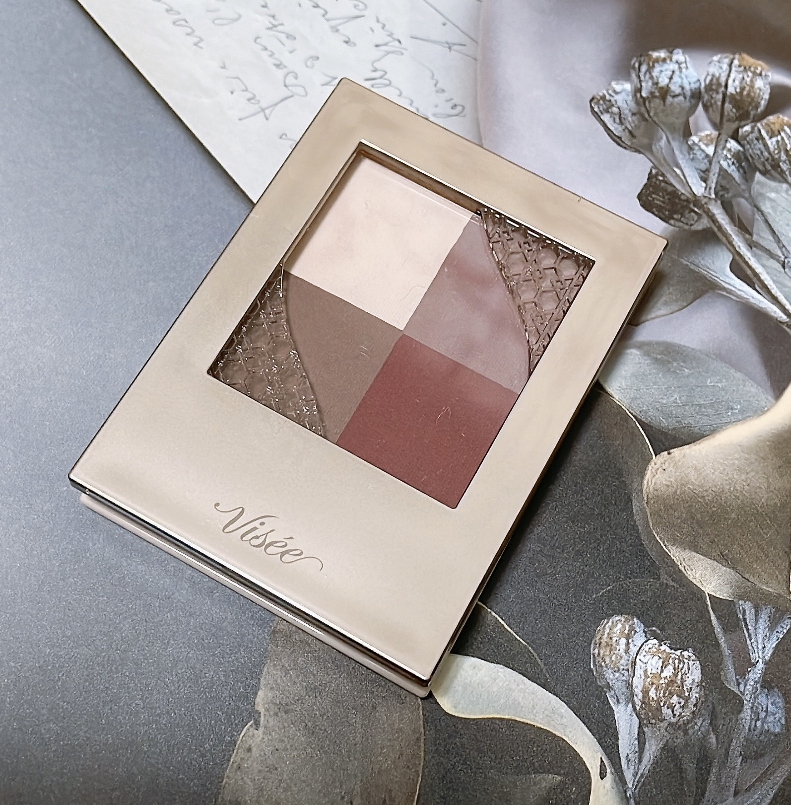 ニュアンス マット クリエイター PK-4 ダスティピンク/Visée/アイシャドウパレットを使ったクチコミ（2枚目）