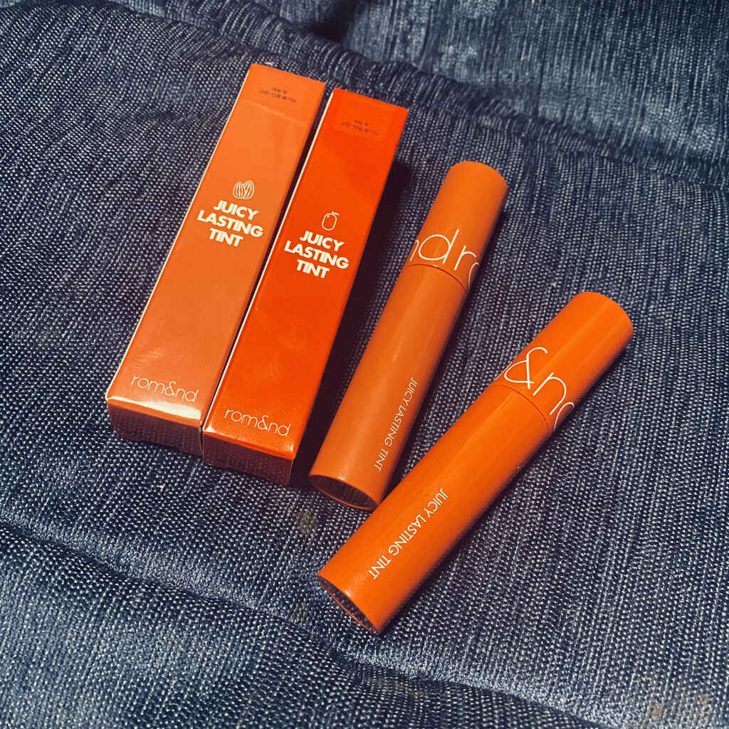 ジューシーラスティングティント/rom&nd/リップティントを使ったクチコミ（2枚目）