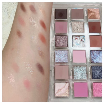 Rose Quartz eyeshadow palette/Huda Beauty/アイシャドウパレットを使ったクチコミ(3枚目)