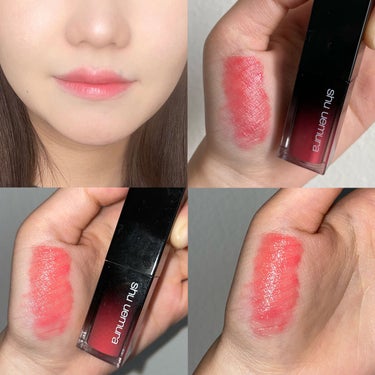  ルージュ アンリミテッド リキッド ラッカー CR 01/shu uemura/口紅を使ったクチコミ（2枚目）