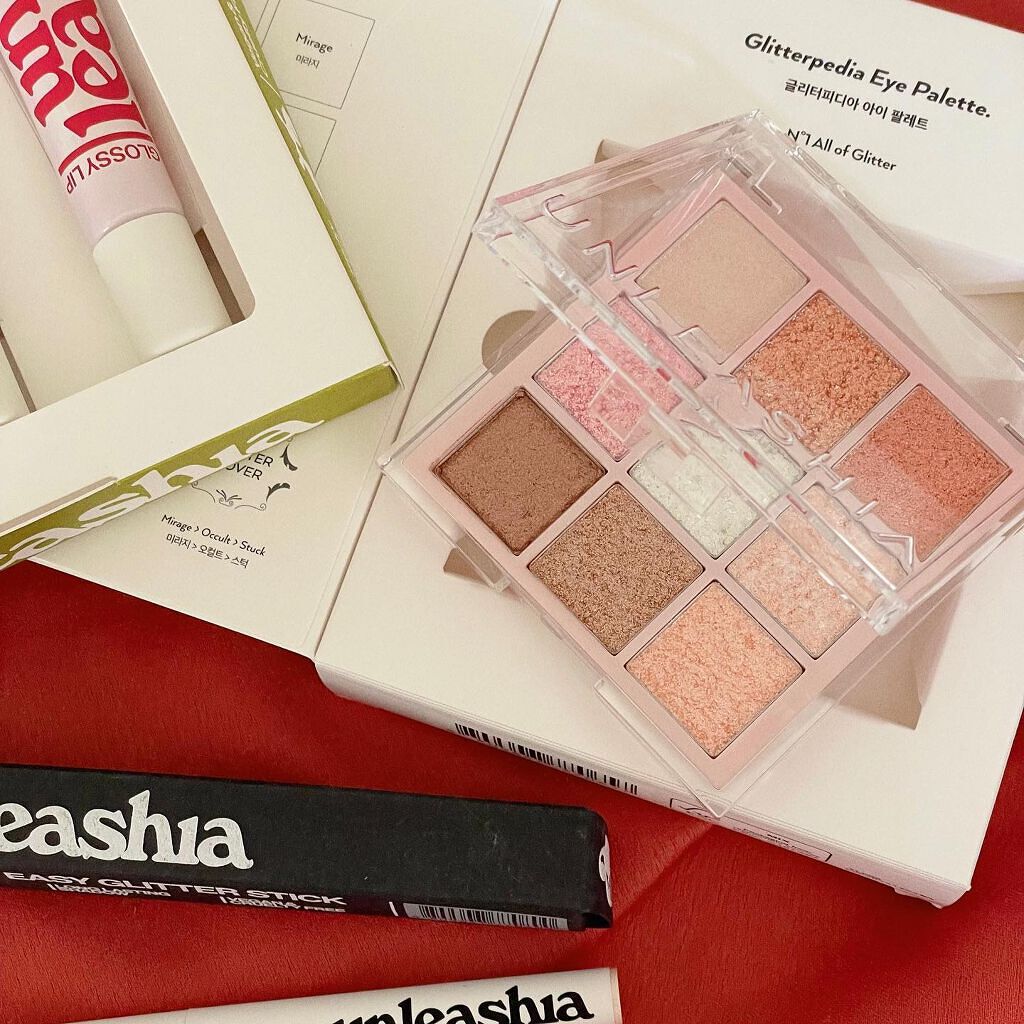 プリティー イージーグリッタースティック N°7 シアスキン/unleashia/グリッターを使ったクチコミ（1枚目）