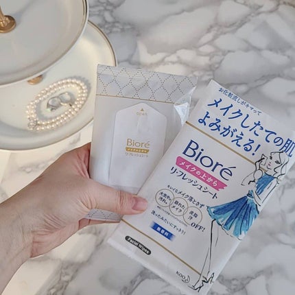 メイクの上からリフレッシュシート/ビオレ/フェイスシートを使ったクチコミ(1枚目)