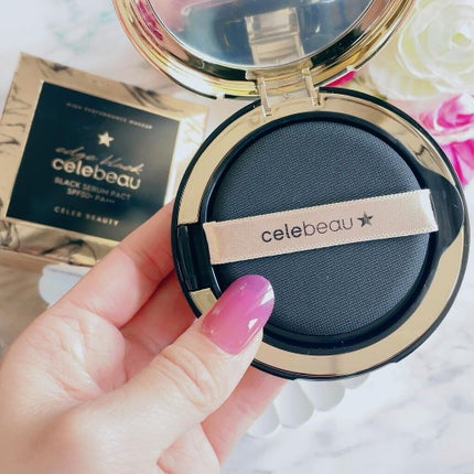 ブラックセラムパクト/celebeau/クリーム・エマルジョンファンデーションを使ったクチコミ(2枚目)