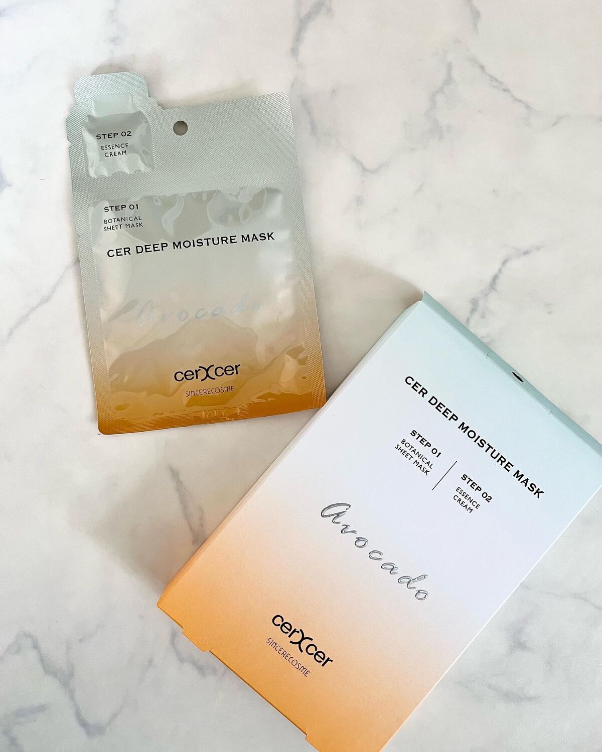 ディープモイスチャー マスク　(ケアクリーム付き)/cerXcer/シートマスク・パックを使ったクチコミ（2枚目）