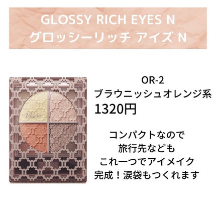 グロッシーリッチ アイズ N/Visée/アイシャドウパレットを使ったクチコミ(2枚目)