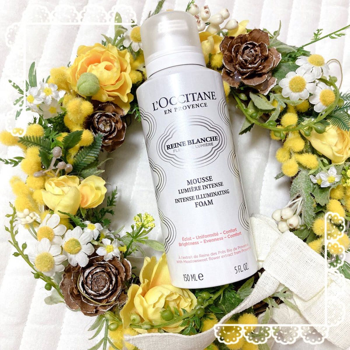 レーヌブランシュ イルミネイティングクレンジングフォーム/L'OCCITANE/泡洗顔を使ったクチコミ（1枚目）