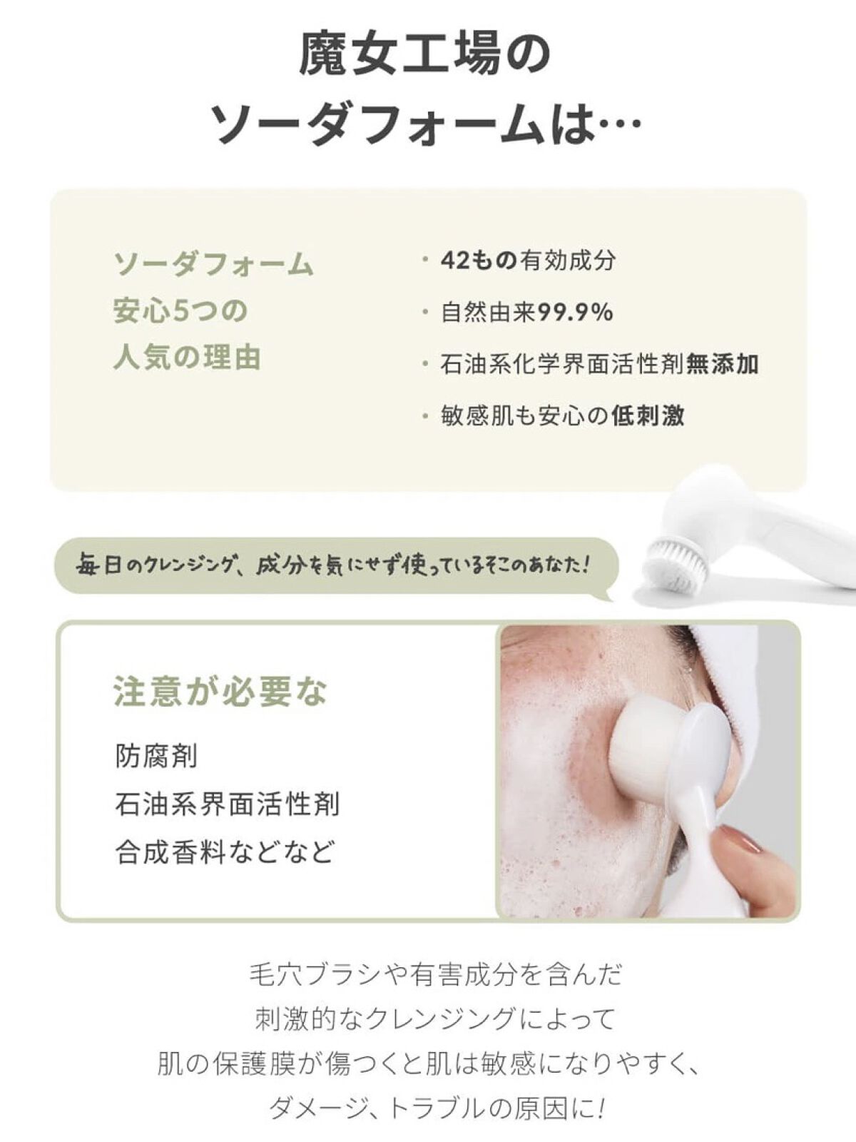 ソーダ洗顔料/manyo/洗顔フォームを使ったクチコミ（2枚目）