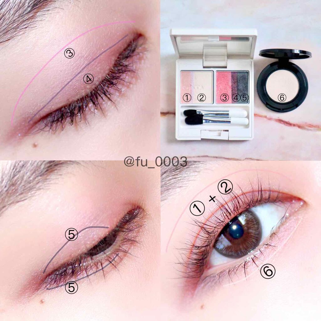 フローレスグロウ リッドテクスチャー アイシャドウ/CHICCA/アイシャドウパレットを使ったクチコミ（2枚目）