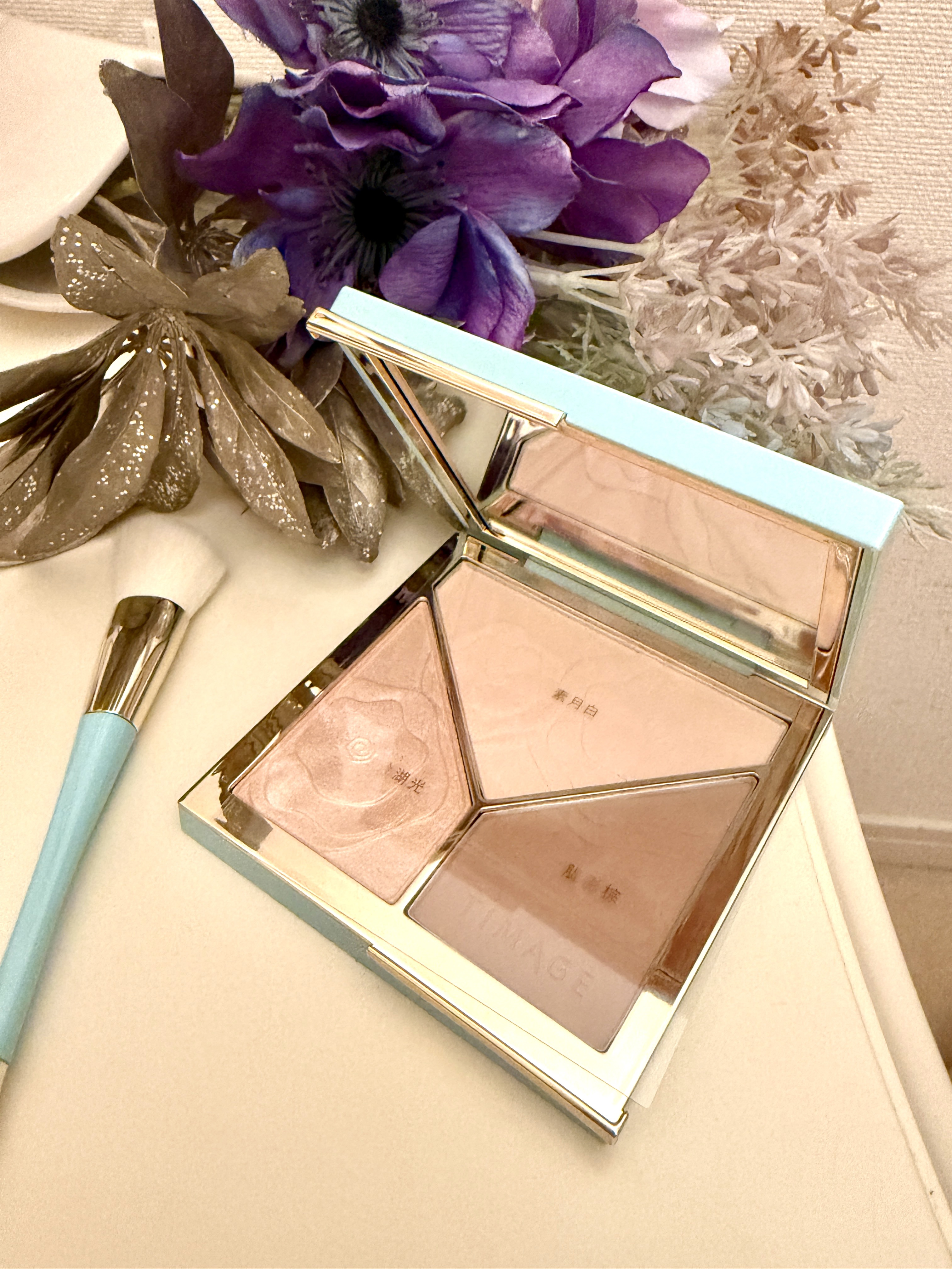 ハイライトシェーディングパレット/TIMAGE/パウダーハイライトを使ったクチコミ（1枚目）