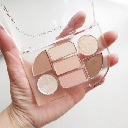 シンプレイン アイパレット 01 オフベージュ/Sim;plain/アイシャドウパレットを使ったクチコミ(2枚目)