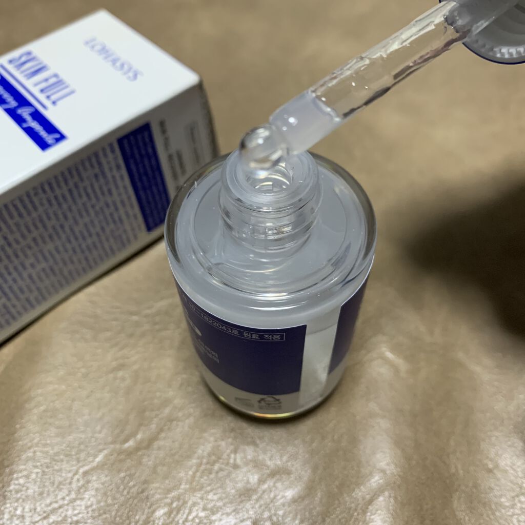 ロハシス スキンフルリカバリーアンプルのクチコミ「✔ Qoo10  スキンフルリカバリーアンプル


保湿とシワ改善アンプルです。
2個セットで.....」（2枚目）