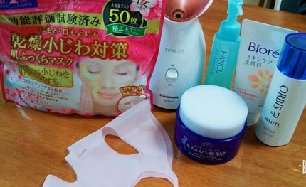 Panasonic スチーマー ナノケア EH-SA33のクチコミ「毎晩のスキンケア…。
まず、化粧をスチーマーとファンケルのクレンジングで、落とし…
ぬるま湯で.....」(1枚目)