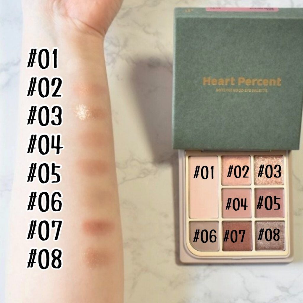ドットオンムードアイパレット/Heart Percent/アイシャドウパレットを使ったクチコミ(4枚目)