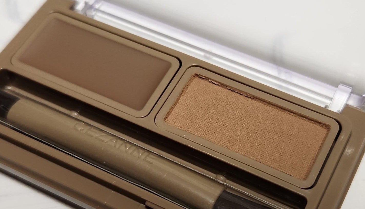 アイブロウワックス&パウダー/CEZANNE/アイブロウを使ったクチコミ(2枚目)