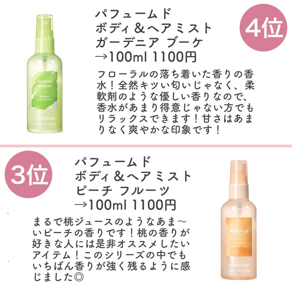 パフュームド ボディ&ヘアミスト/innisfree/香水(その他)を使ったクチコミ(3枚目)