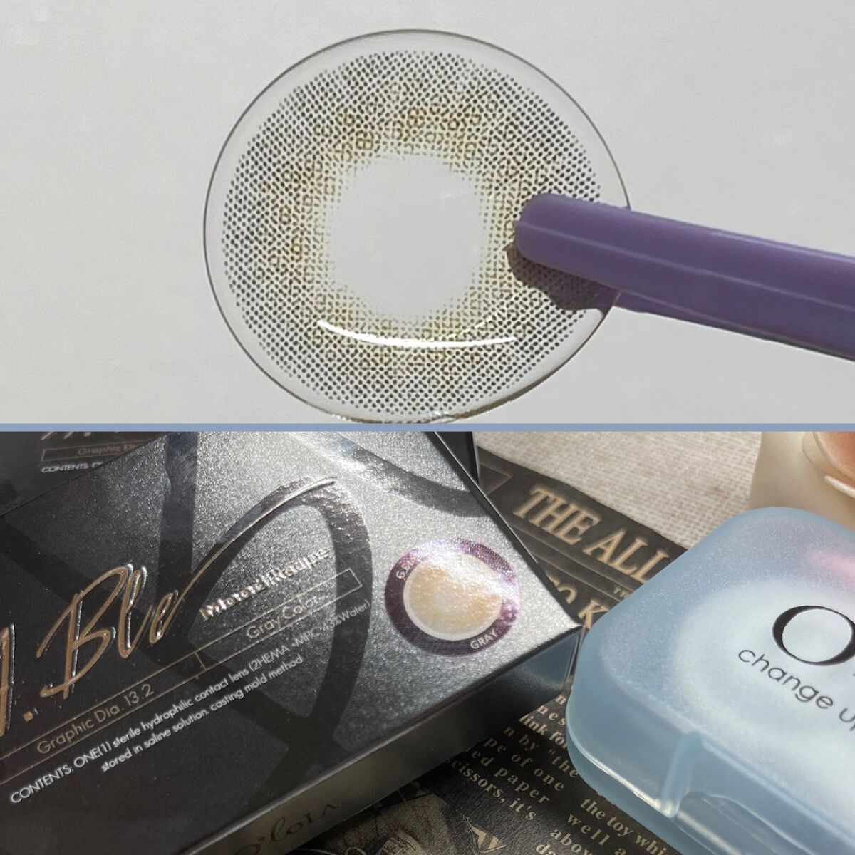 エーブルグレー(A.ble Gray)/OLOLA/カラーコンタクトレンズを使ったクチコミ(3枚目)