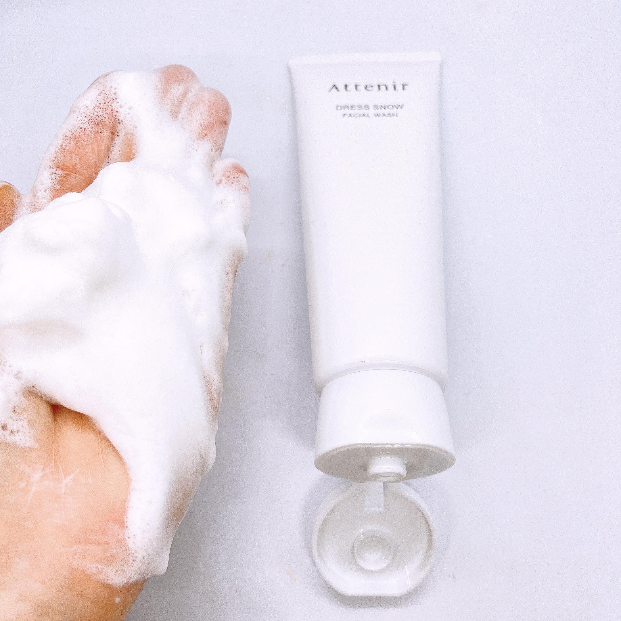 ドレススノー フェイシャルウォッシュ/アテニア/洗顔フォームを使ったクチコミ（3枚目）