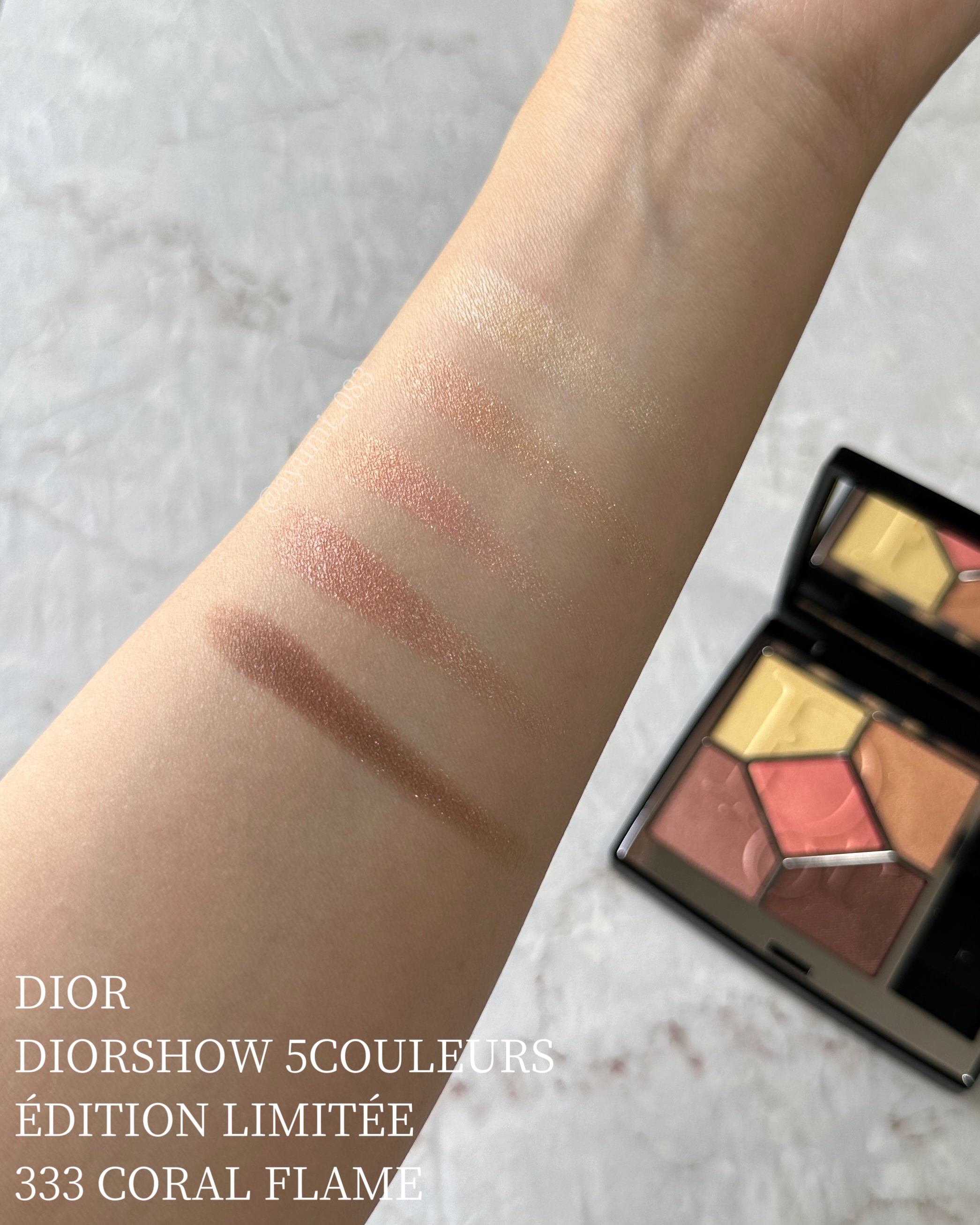 ディオールショウ サンク クルール 333 コーラル フレーム/Dior/アイシャドウを使ったクチコミ（2枚目）