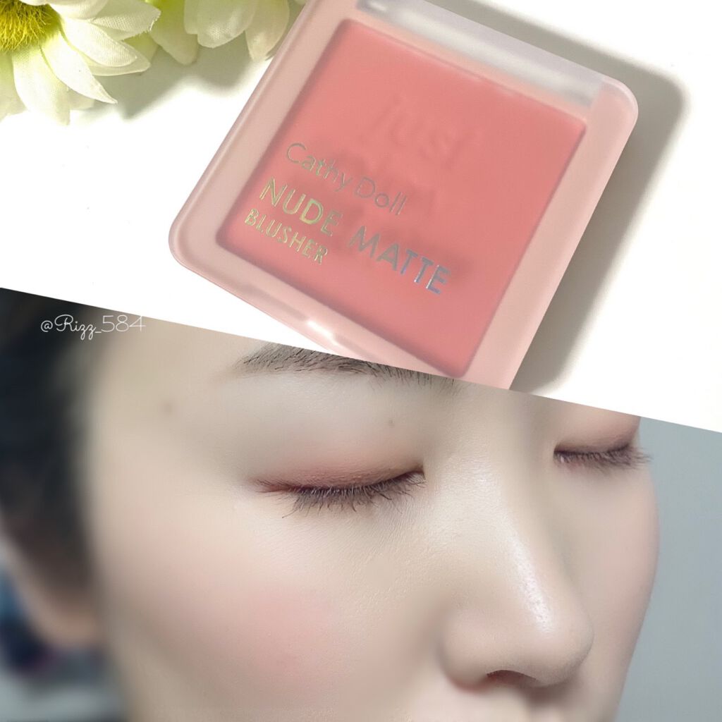 ヌードマットブラッシャー/CathyDoll/パウダーチークを使ったクチコミ（3枚目）