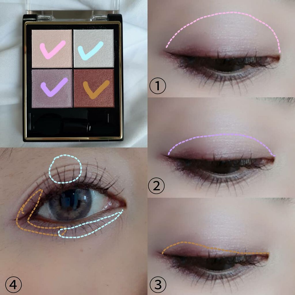 リアルクローズシャドウ/excel/アイシャドウパレットを使ったクチコミ(4枚目)