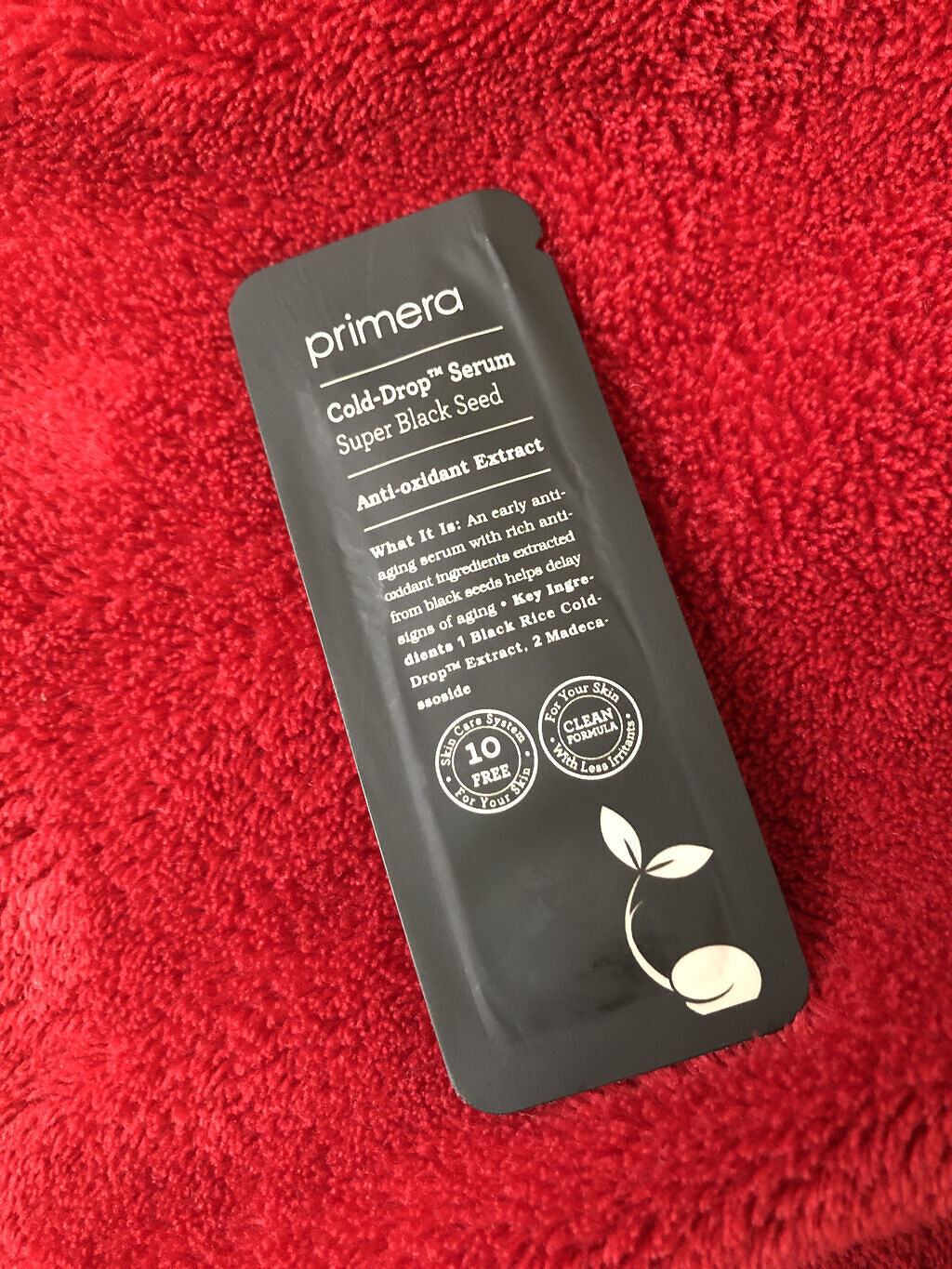 スーパーブラックシードコールドドロップセラム/primera/美容液を使ったクチコミ（1枚目）