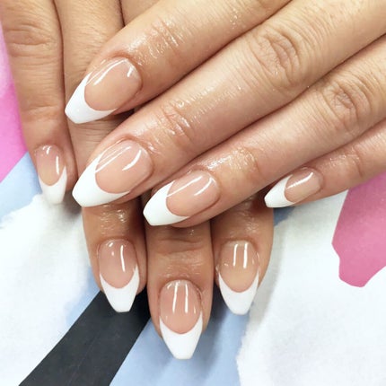 #ジェルネイル,#フレンチネイル,#シンプルネイルのネイルデザイン