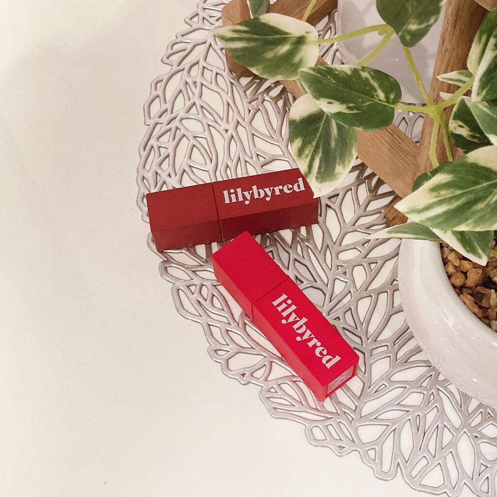 ブラッディライアー コーティングティント 06 ロージーストロベリー(Rosy Strawberry)/lilybyred/リップティントを使ったクチコミ（2枚目）