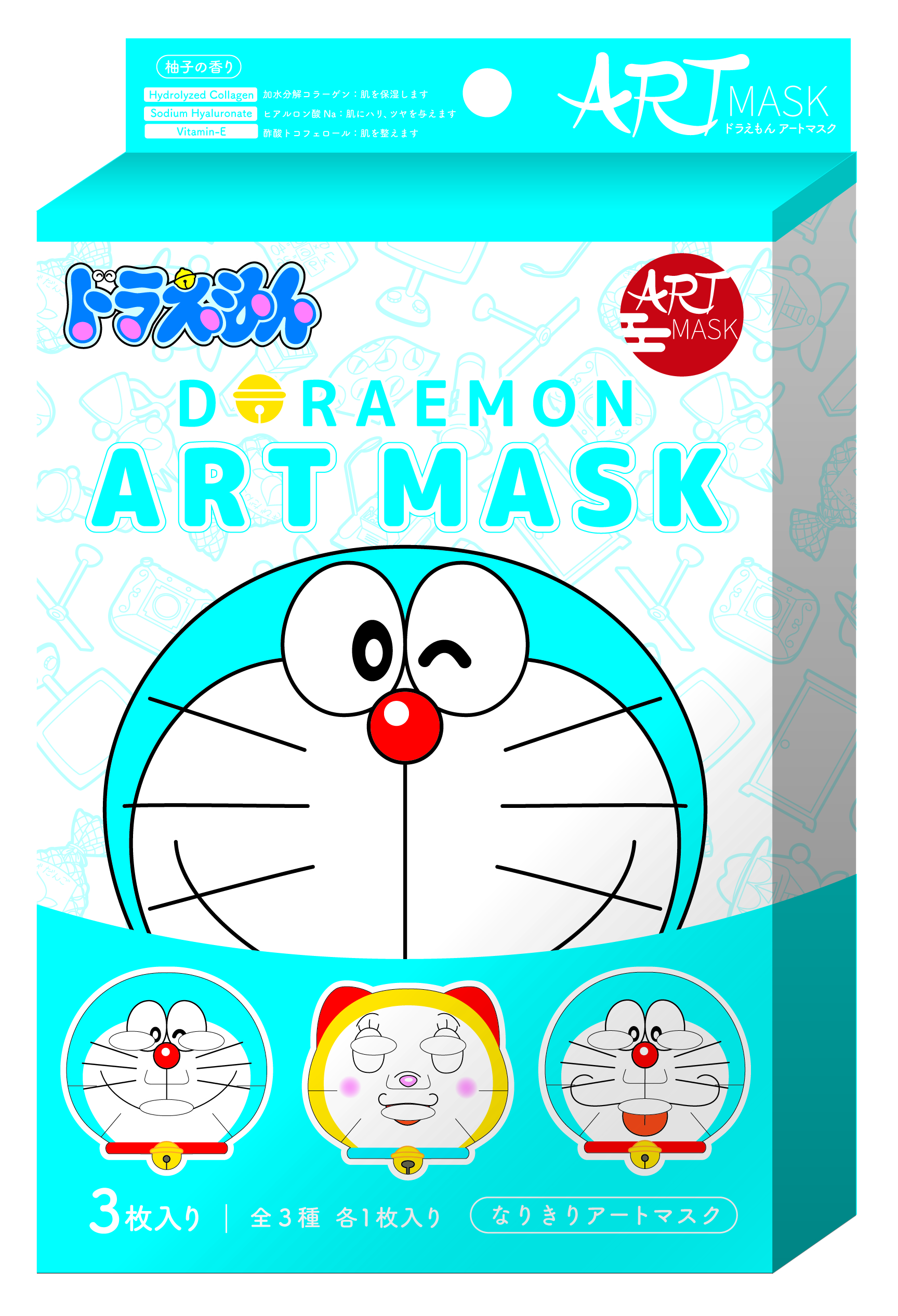 ART MASK アートマスク　ドラえもん3枚セット