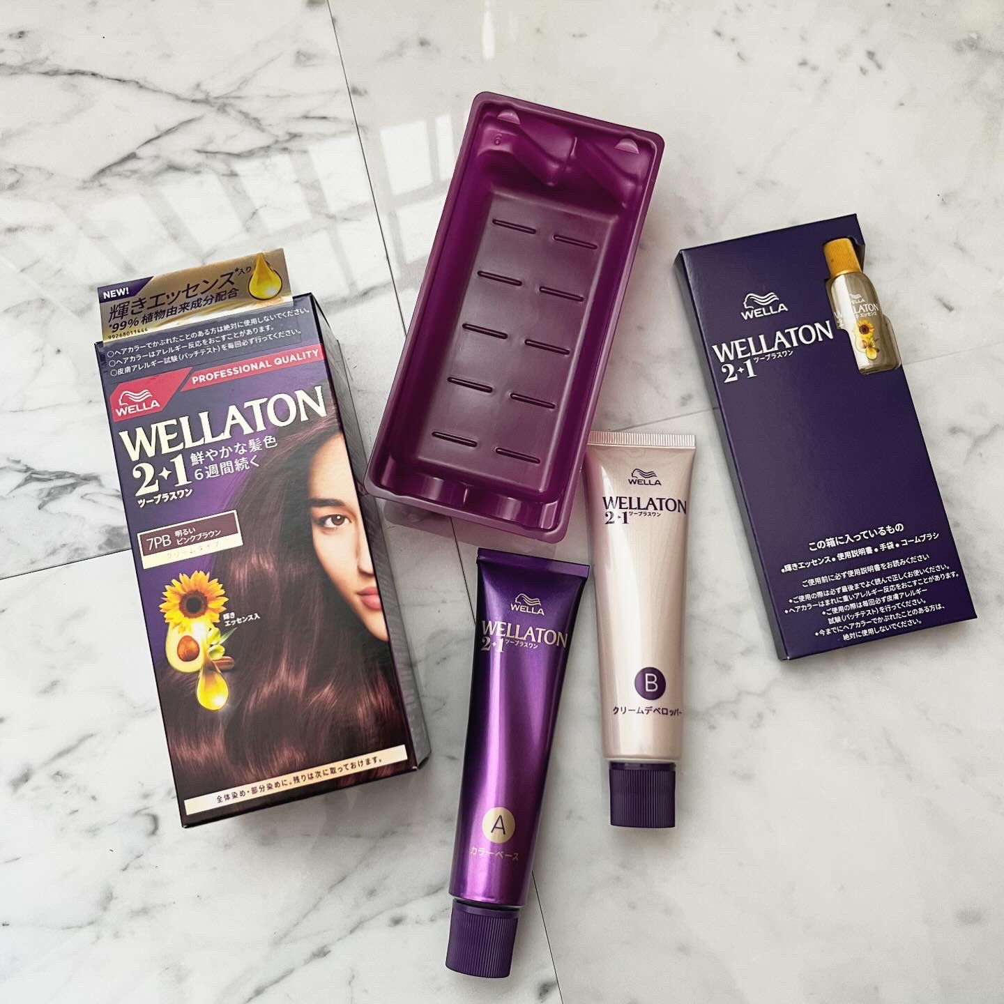 ウエラトーン ツープラスワン クリームタイプ 7PB/ウエラ/ヘアカラーを使ったクチコミ（2枚目）