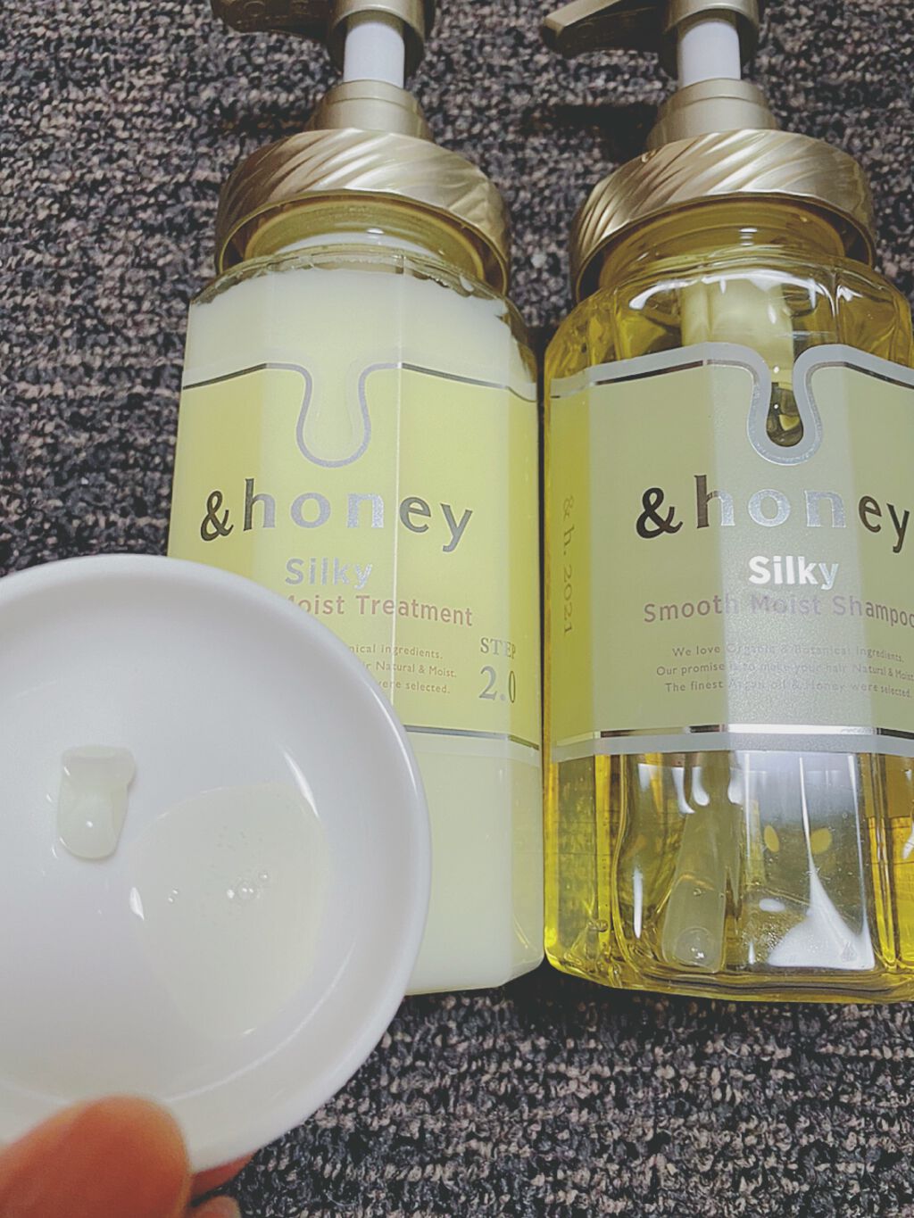 シルキー スムースモイスチャー シャンプー 1.0/ヘアトリートメント 2.0/&honey/市販シャンプーを使ったクチコミ(3枚目)