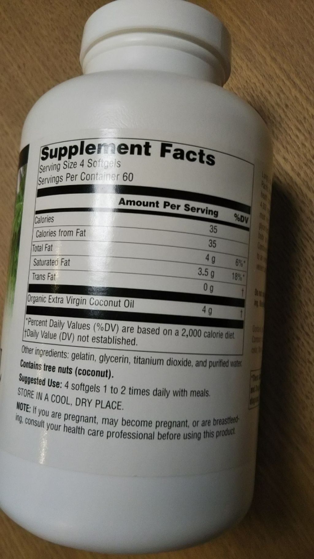 エクストラバージン・ココナッツオイル ソフトジェルカプセル/SOURCENATURALS (海外)/健康サプリメントを使ったクチコミ(2枚目)