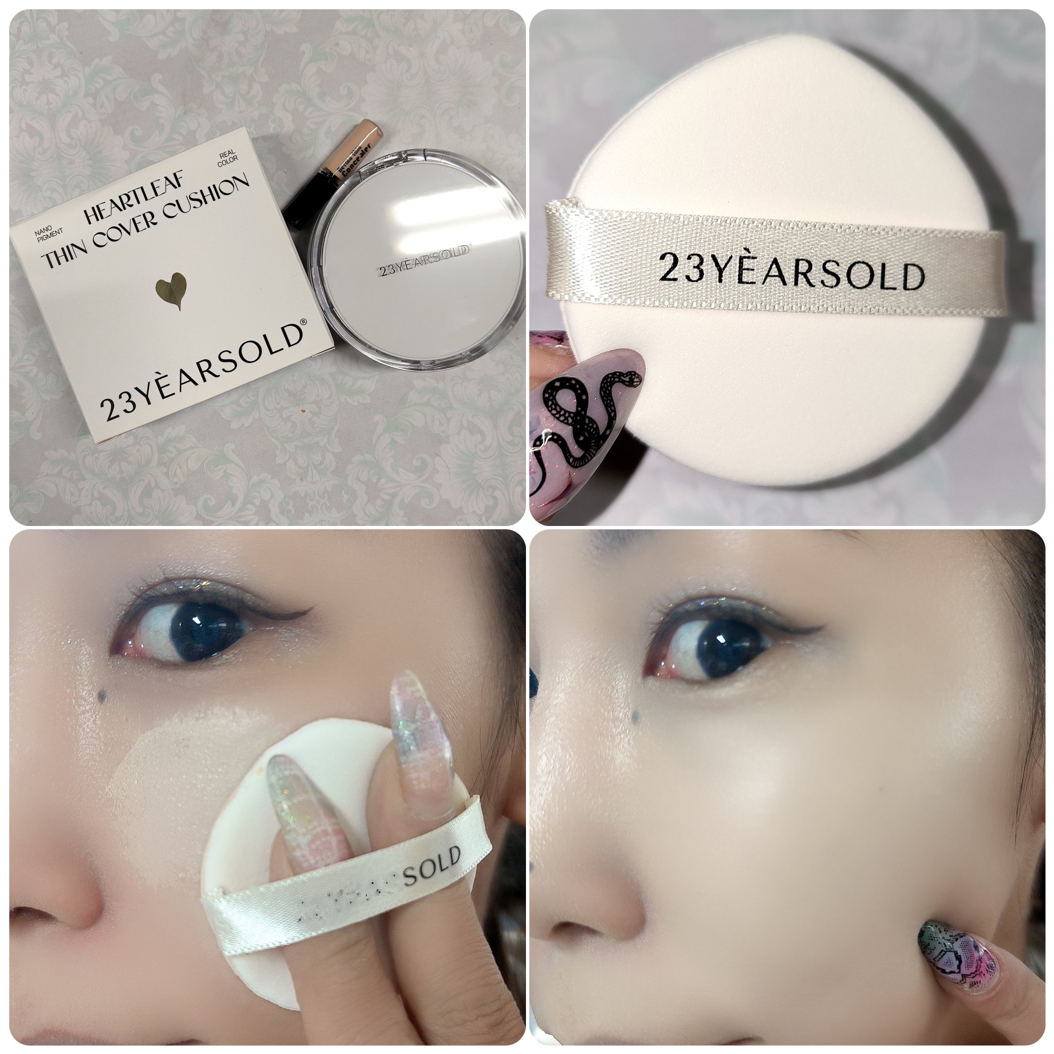 ハートリーフシーンカバークッション/23years old/クッションファンデーションを使ったクチコミ（3枚目）