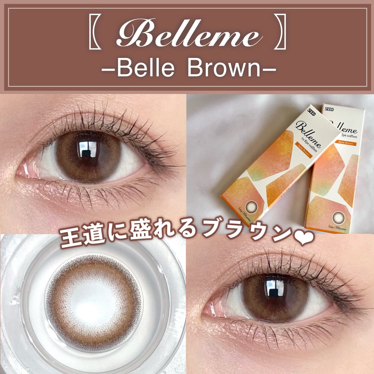bellemebyEye coffret ベルブラウン 10枚入 / シード(SEED) | LIPS