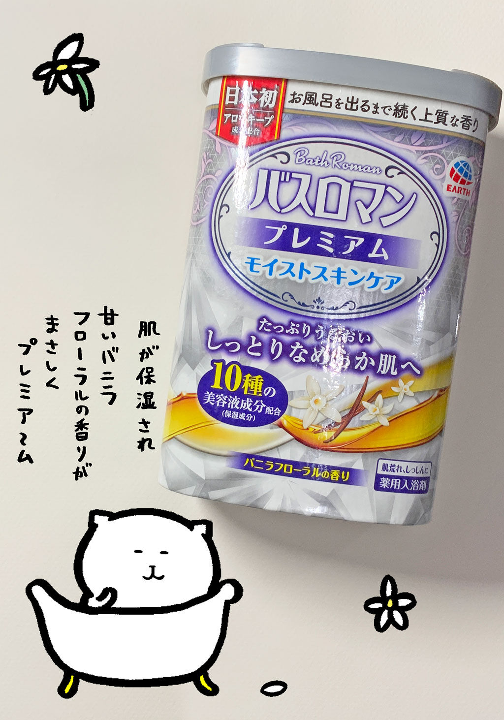 バスロマン プレミアム モイストスキンケア/バスロマン/保湿系入浴剤を使ったクチコミ（1枚目）