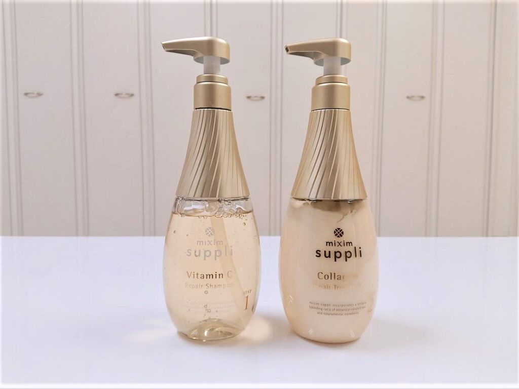 ビタミン リペアシャンプー／コラーゲン リペアヘアトリートメント/mixim suppli/市販シャンプーを使ったクチコミ（1枚目）