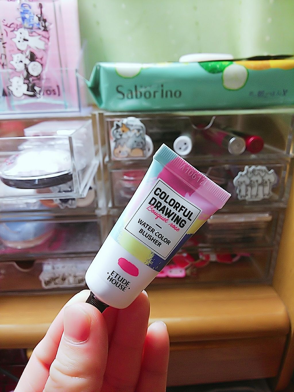 カラフルドローイング ウォーターカラーチーク/ETUDE/リキッドチークを使ったクチコミ(1枚目)
