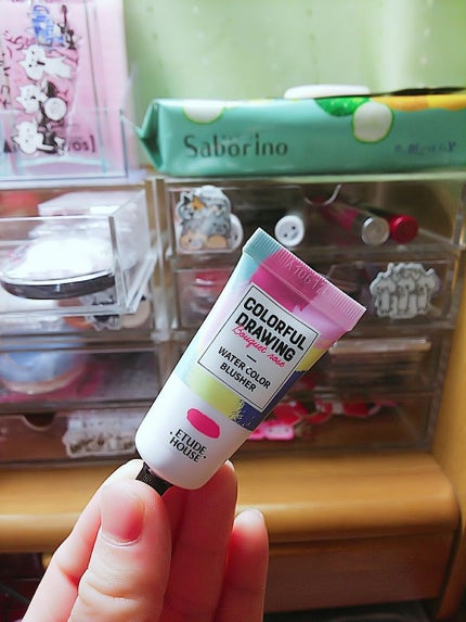 カラフルドローイング ウォーターカラーチーク/ETUDE/リキッドチークを使ったクチコミ(1枚目)