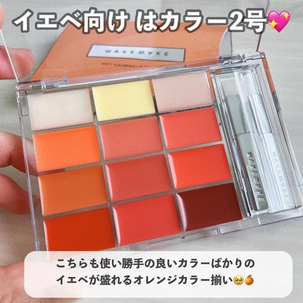 ソフトカラーリングリップパレット/wakemake/口紅を使ったクチコミ(6枚目)