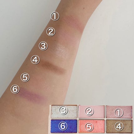 イロアソビ 6色アイパレット/iroasobi/アイシャドウパレットを使ったクチコミ(4枚目)