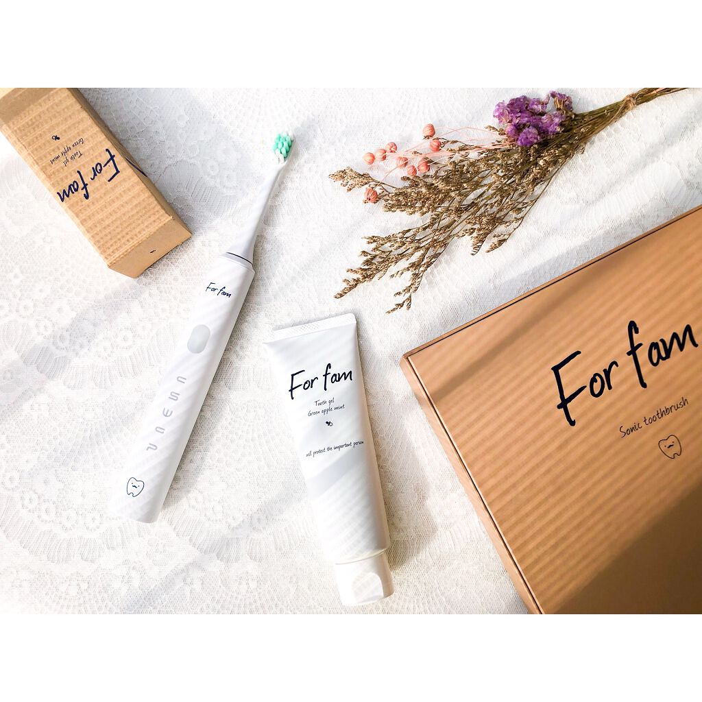 ソニック トゥースブラシ おひげちゃん/For fam/電動歯ブラシを使ったクチコミ（1枚目）