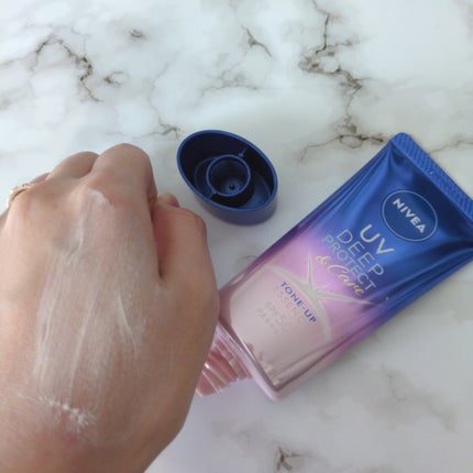 ニベアUV ディープ プロテクト&ケア トーンアップ エッセンス/ニベア/日焼け止めローションを使ったクチコミ(4枚目)