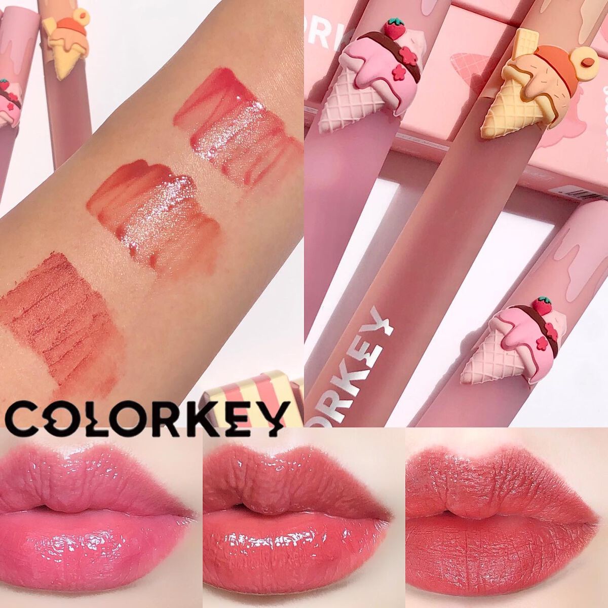 リップスティックアイスクリームティント/COLORKEY/口紅を使ったクチコミ(1枚目)