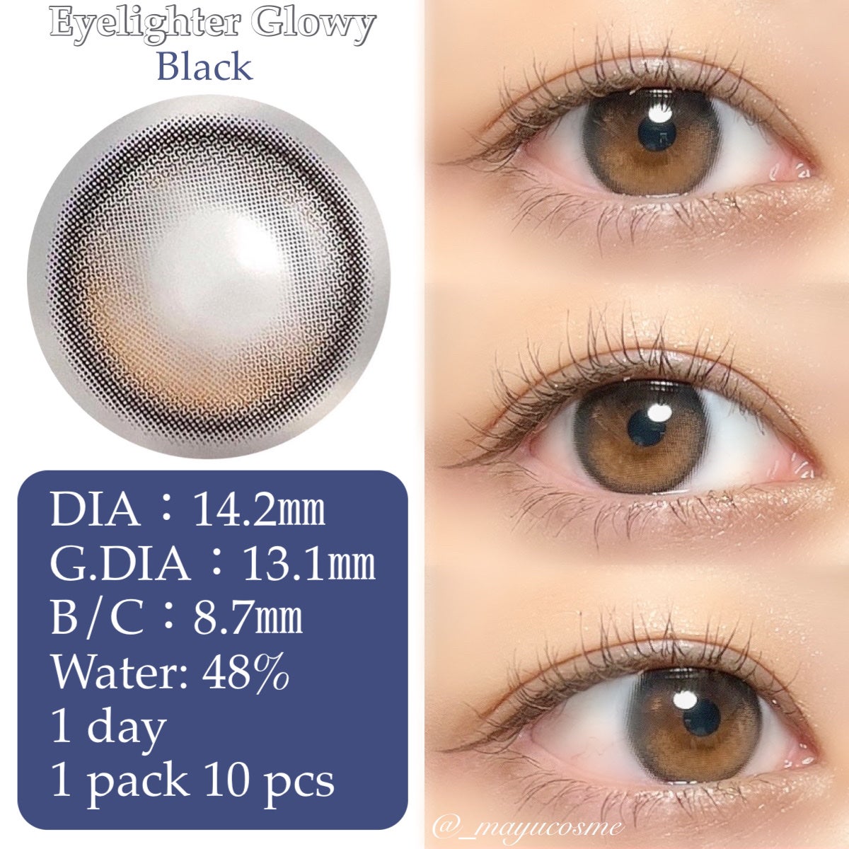 Glowy 1day/OLENS/ワンデー(1DAY)カラコンを使ったクチコミ(2枚目)